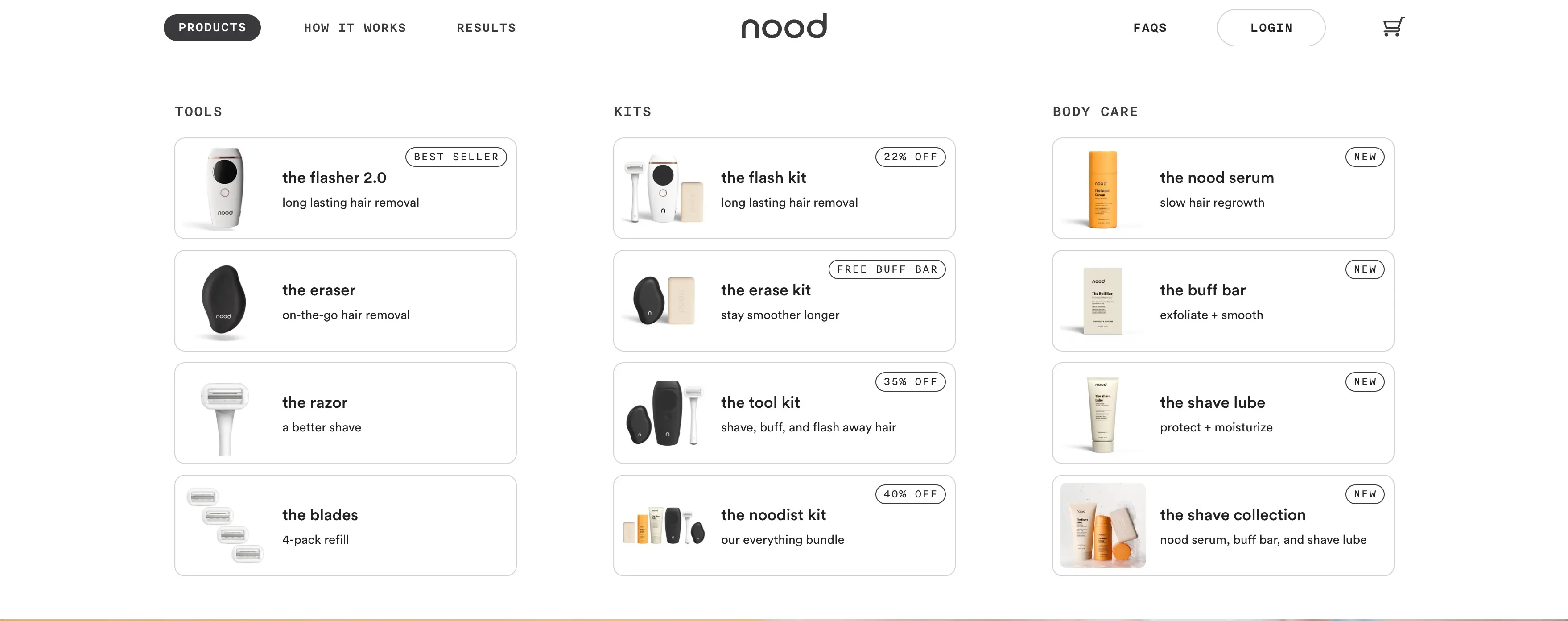A redesign of Nood's navigation bar.